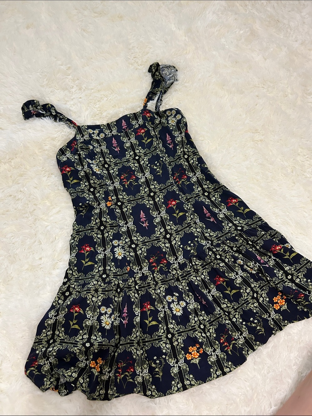 Agua Bendita for Target Navy Floral Dress